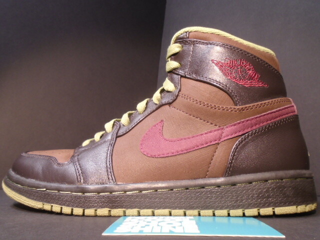 2010 NIKE AIR JORDAN 1 RETRO I HIGH OG VELVET BROWN GARNET SAGE  