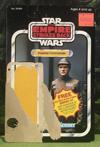 Vintage Kenner 1980 STAR WARS Empire IMPERIAL COMMANDER 41 Card Back Cardback a