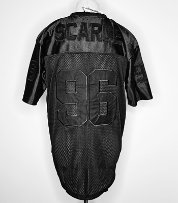 SCARCEWEAR 96 MEN'S BLACK NFL JERSEY AMERICAN FOOTBALL SILKY T