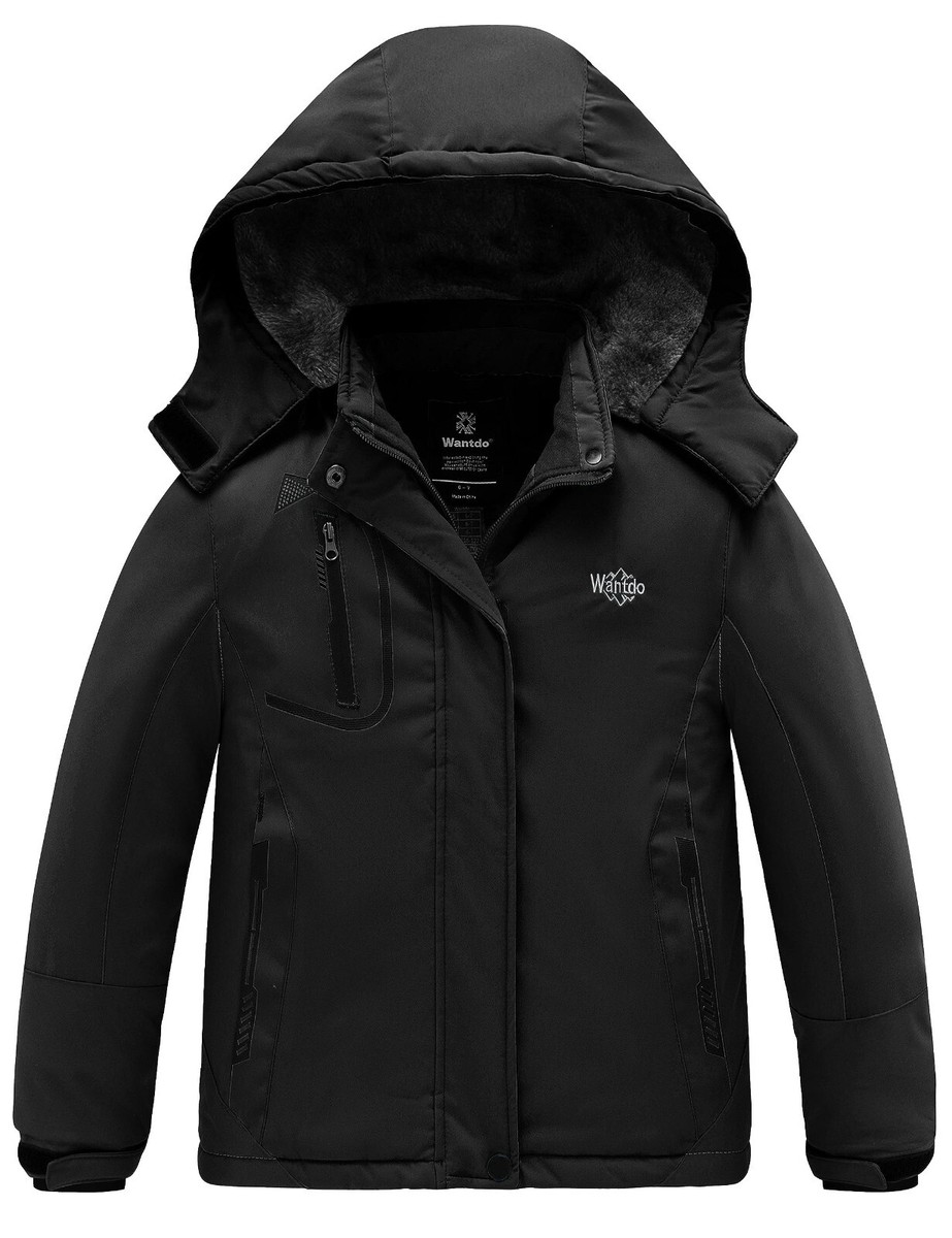Wantdo Girls' Waterproof Winter Coat Ski Jacket Insulated Warm Snow Jackets