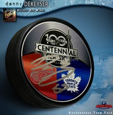 Danny DeKeyser signed Centennial Classic Puck Detroit Red Wings
