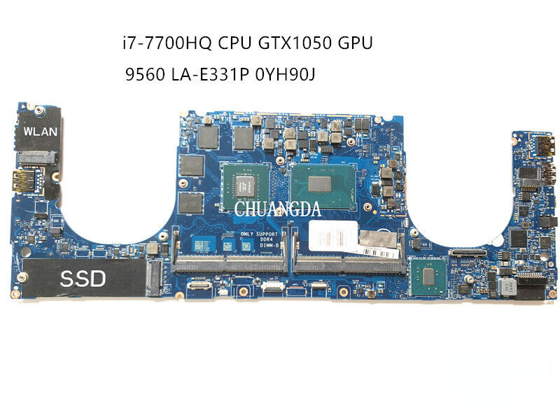 DELL P56F XPS15 9560 Laptop Motherboard CN-0YH90J 01 i7 DELL P56F XPS15 9560 Laptop Motherboard CN-0YH90J 01 i7