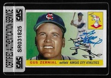 GUS ZERNIAL Signed 1955 Topps Baseball Card #110 AUTO CAS Certified