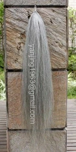 Brand New Light Gray Horse Tail Extension Single Thickness 28-30" 3/8Lb aG3H