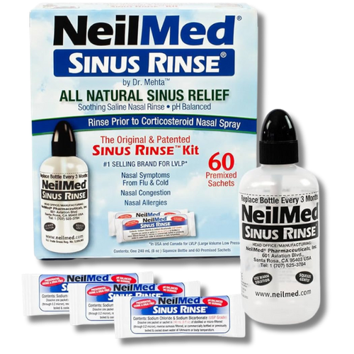 NeilMed Sinus Rinse Kit & Saline Spray – Complete Nasal Care for Sinus Relief - Picture 4 of 14