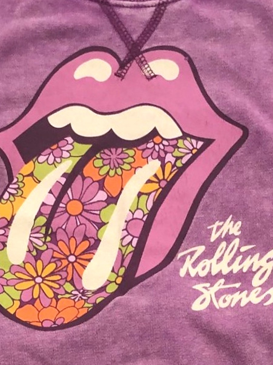 Toddler Girls Purple Rolling Stones Baby Outfit Rocker