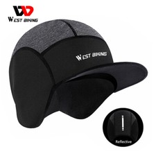 WEST BIKING Winter Cycling Cap Brim Reflective Ear Flap Keep Warm Windproof Hat