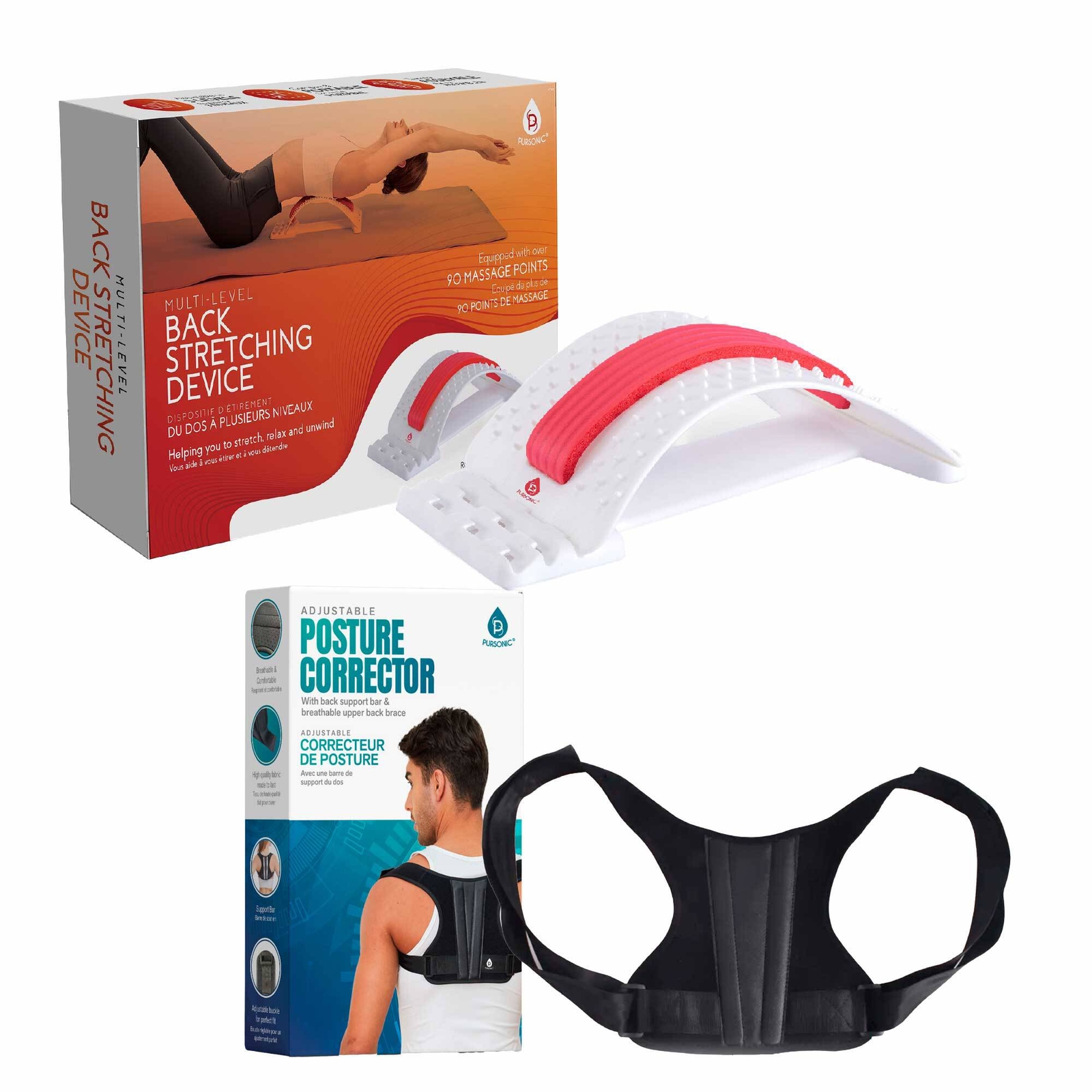 Pursonic Back Health Essentials Kit: Multi-Level Stretch &Amp; Posture Perfection.