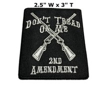 2nd AMENDMENT PATCH US CONSTITUTION GUN RIGHTS embroidered Hook Loop SECOND 2A