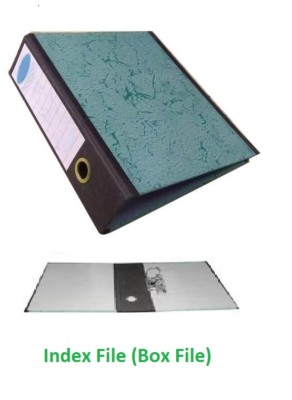 Pack of 4 Index File (Box File) for Office Documents Record Keeping From India
