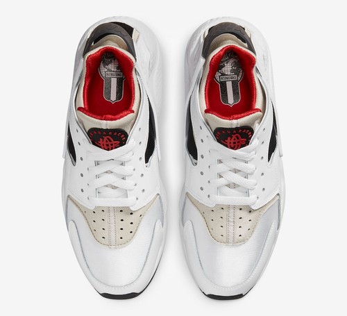 Nike Air Huarache (Womens Size 11) Shoes DV6018-100 White Black Iron Ore - Picture 4 of 6