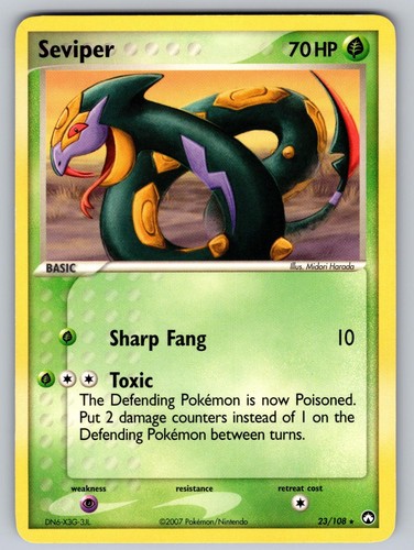 Seviper 23/108 Rare Power Keepers Pokemon Lightly Played