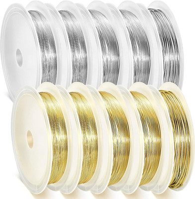 10 Roll 230Ft Jewelry Wire for Making 18, 20, 22, 24, 26 Gauge Craft Beading Wir