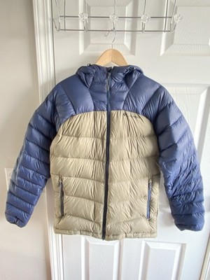 Columbia Men s Centennial Creek Down Hooded Jacket Size Small, excellent Shape