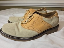 Chaps Suede Leather Two Tone Oxford Dress Shoes Mens - Size 11m 