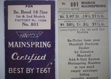 South Bend Mainsprings! NOS! Take Your Pick!