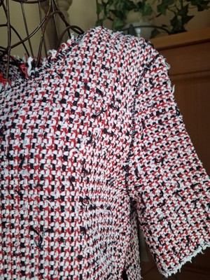 Tweed Oberteil Kurzarm von Marc Cain Gr.38 Top Zustand