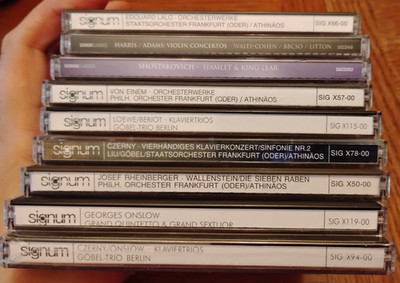 Lot of 9 Signum label classical music CDs - Onslow, Czerny, Lalo, and more