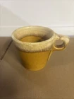 Vintage Hull Pottery Oven Proof Tangerine Orange Drip Edge glazed coffee mug USA