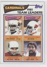 1982 Topps Team Leaders Ottis Anderson Ken Greene Pat Tilley Curtis Greer m5x