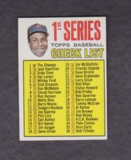 1967 TOPPS Baseball Card #62 1st Series Checklist POOR Marked Frank Robinson HOF
