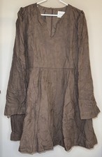 Hyacinth House Tuckernuck Brown Textured Becca Bell-Sleeved Mini Dress Size XXL