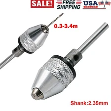 0.3-3.4m Mini Drill Bit Chuck Adapter Converter 2.35mm Shank Converter Tool US