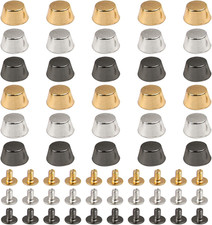 , 30 Pack Screw Back Stud Purse Feet Metal Studs Rivet for Leather Bag Craft DIY