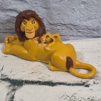 VTG Disney The Lion King MUFASA & SIMBA PVC Father & Son Figure Cake Topper