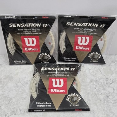 Lot Of 3 New Wilson Sensation 17 Gauge 1.25mm, 40' (12.2m) Tennis Racquet String