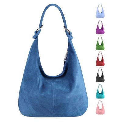 DAMEN XL LEDER TASCHE Wildleder SHOPPER Schultertasche Hobo bag Umhängetasche