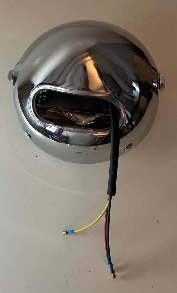 Phare LED à chromé pour moto Honda Kawasaki Suzuki Yamaha Harley BMW - Photo 2/3