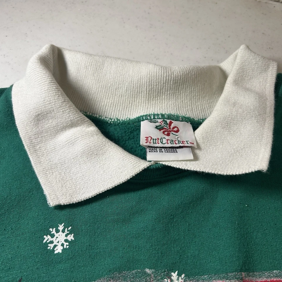 Suéter de Navidad Cascanueces Oso de Peluche Hecho en EE. UU. De Colección Mujeres 1XL Foto 3 de 4