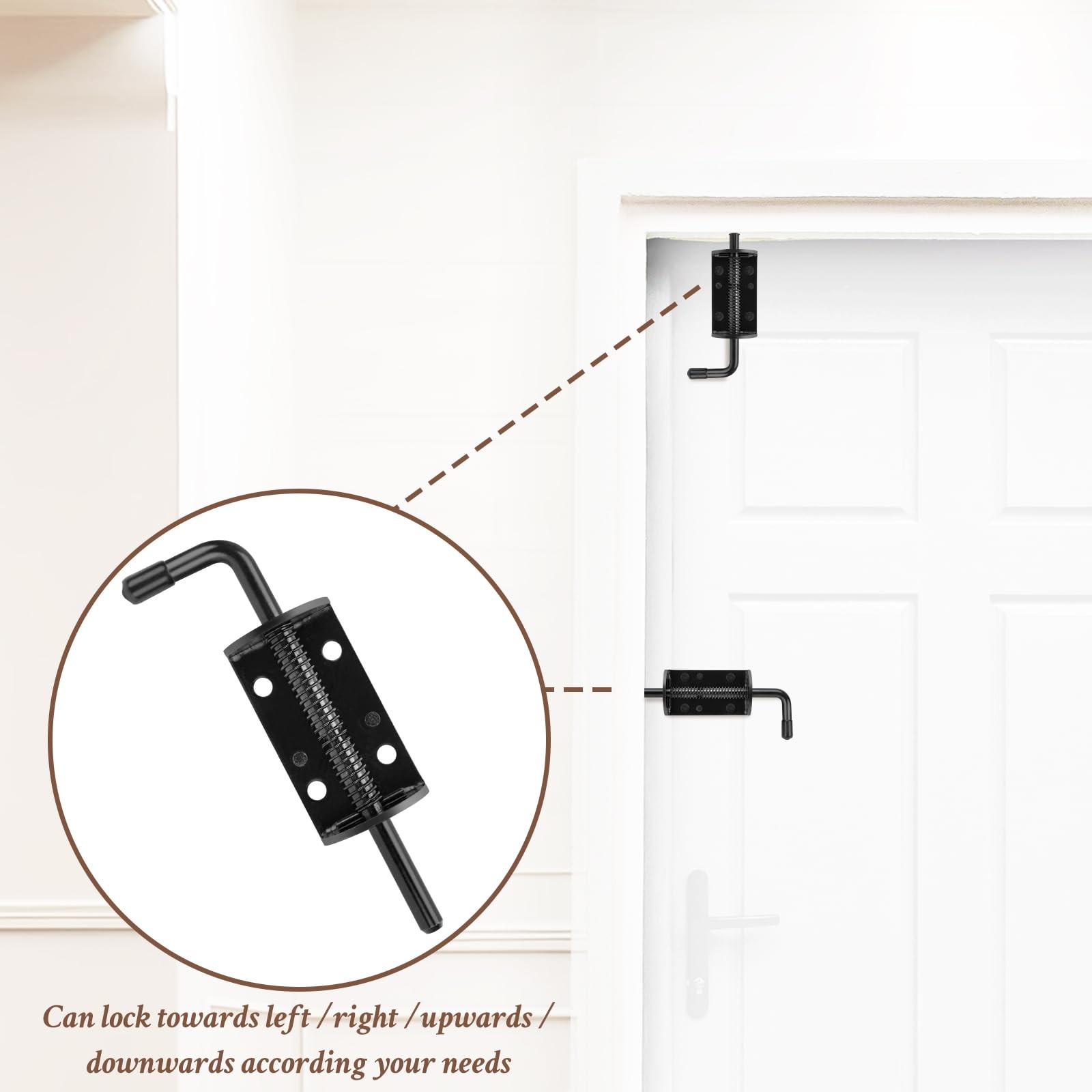 Shed Door T-Handle Lock Latch Kit 5-1/2" Stem 4 Keys, 6in Spring Loaded Gate ...