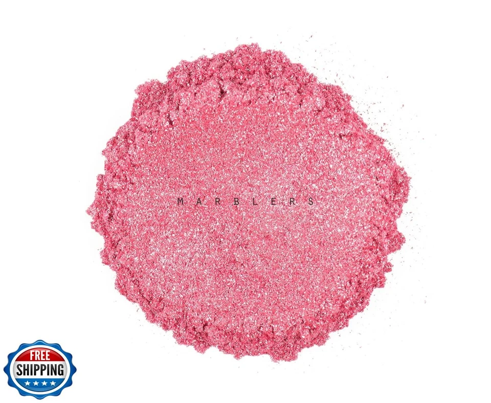 MARBLERS Pink Mica Powder [Ballerina Pink Pearl] 4oz (113g) | Cosmetic Grade  - Image 3 of 4