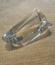 Densa Vintage Art Glass Cut Crystal Cigar  Cigarette Ashtray