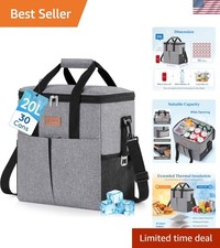 Cooler Bag, 30/48 Cans Leakproof Insulated Portable Lunch Cooler