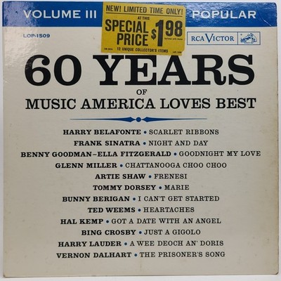 60 Years of Music America Loves Best Vol III Popular Vinyl LP 1961 RCA Victor VG