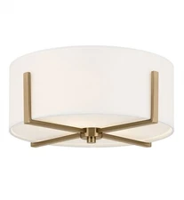 Kichler 52593 Malen 2 Light 16"W Flush Mount Drum Ceiling Fixture - Bronze