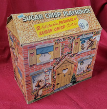De colección Súper Raro Post's Cereal Crujiente de Azúcar Caja Doble Casa de Juegos Oso de Azúcar Juguete