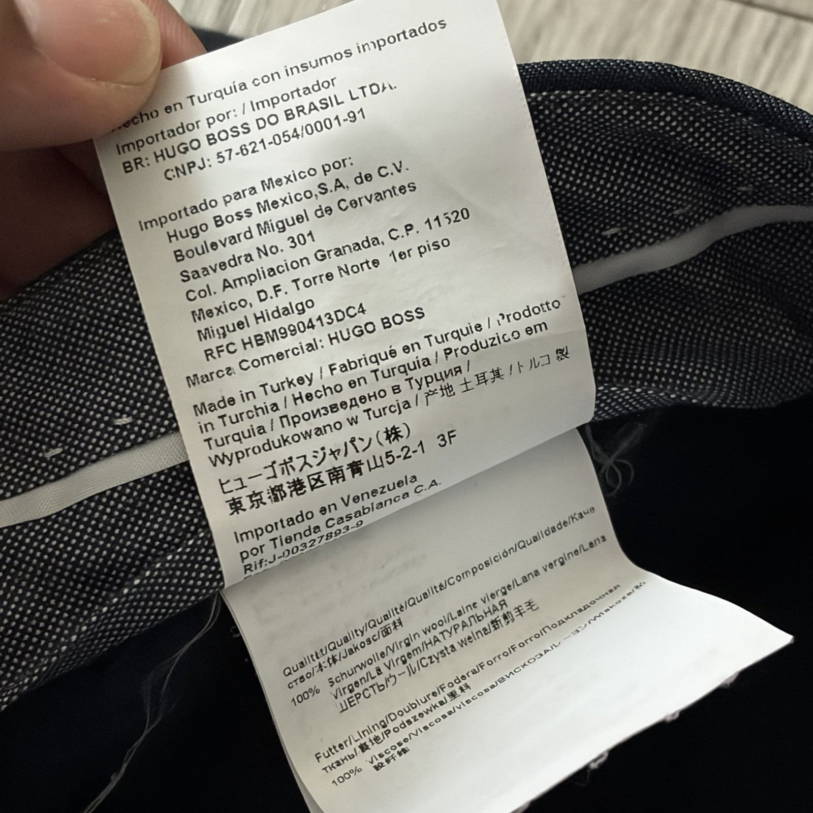 HUGO BOSS Leenon Flat Front Dress Pants Men's 36x30 Navy Blue 100% WOOL 36 thumbnail 4