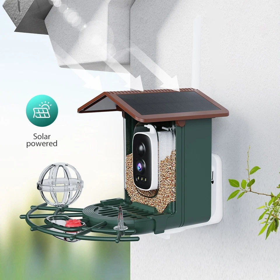WiFi Solar Battery Outdoor Wireless Camera Bird Video Capture Feeder Camera - Image 3 of 4