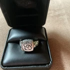 Vintage Sterling Silver Poison Ring - Floral  Compartment Locket Ring 925 7.5