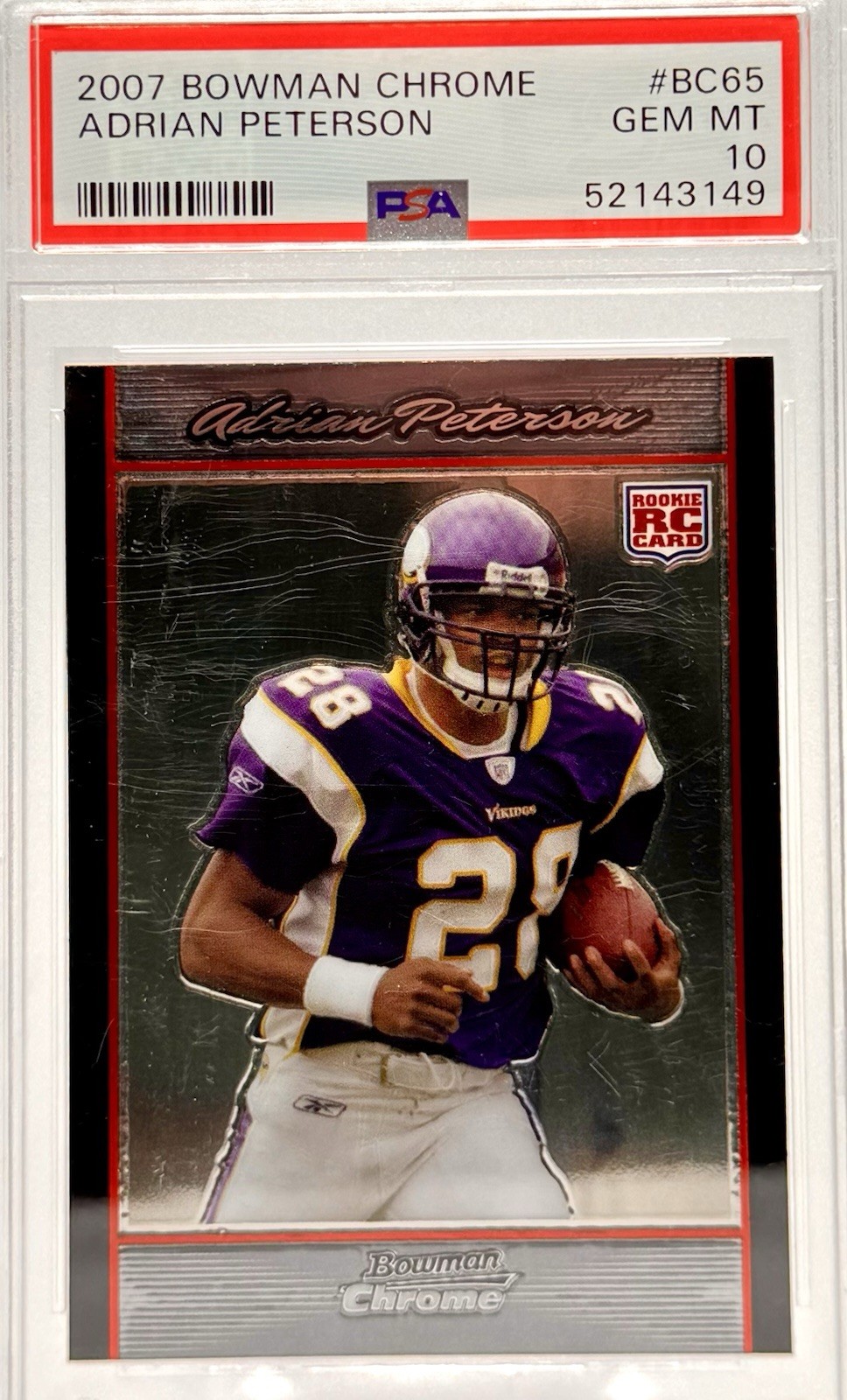 Adrian Peterson Bowman Chrome #BC65 Base