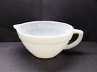 Fire King Batter Mixing Bowl With D Handle & Pour Spout Vintage White Milk Glass