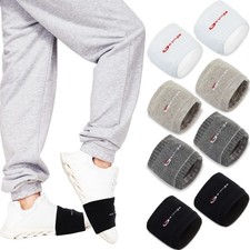 Geyoga Dance Shoe Covers Socks for 9, White, Light Gray, Dark Black