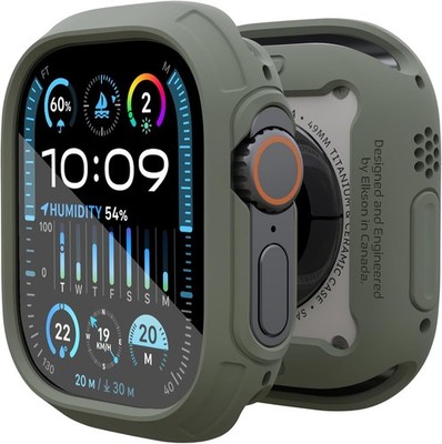 Apple Watch Ultra 49mm Bumper Case with Tempered Glass Screen Protector