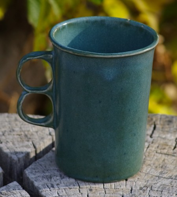 #ad VINTAGE Stoneware Trigger Handle MUG Bennington Potters Made in USA 1960#x27;s $13.50