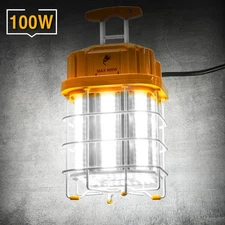 100W LED Temporary Work Light Linkable Square Work Light 5000k 100-277VAC Yellow