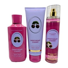 Bath  Body Works Sweetheart Cherry 3 Piece Set- Shower Gel, Mist  Body Cream